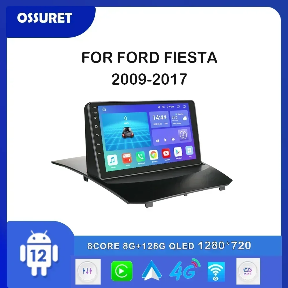 For Ford Fiesta 2009 2010 2011 2012-2017 Android 4G RDS Carplay Auto radio 7862 8 Core Multimedia Video player 2din GPS Stereo