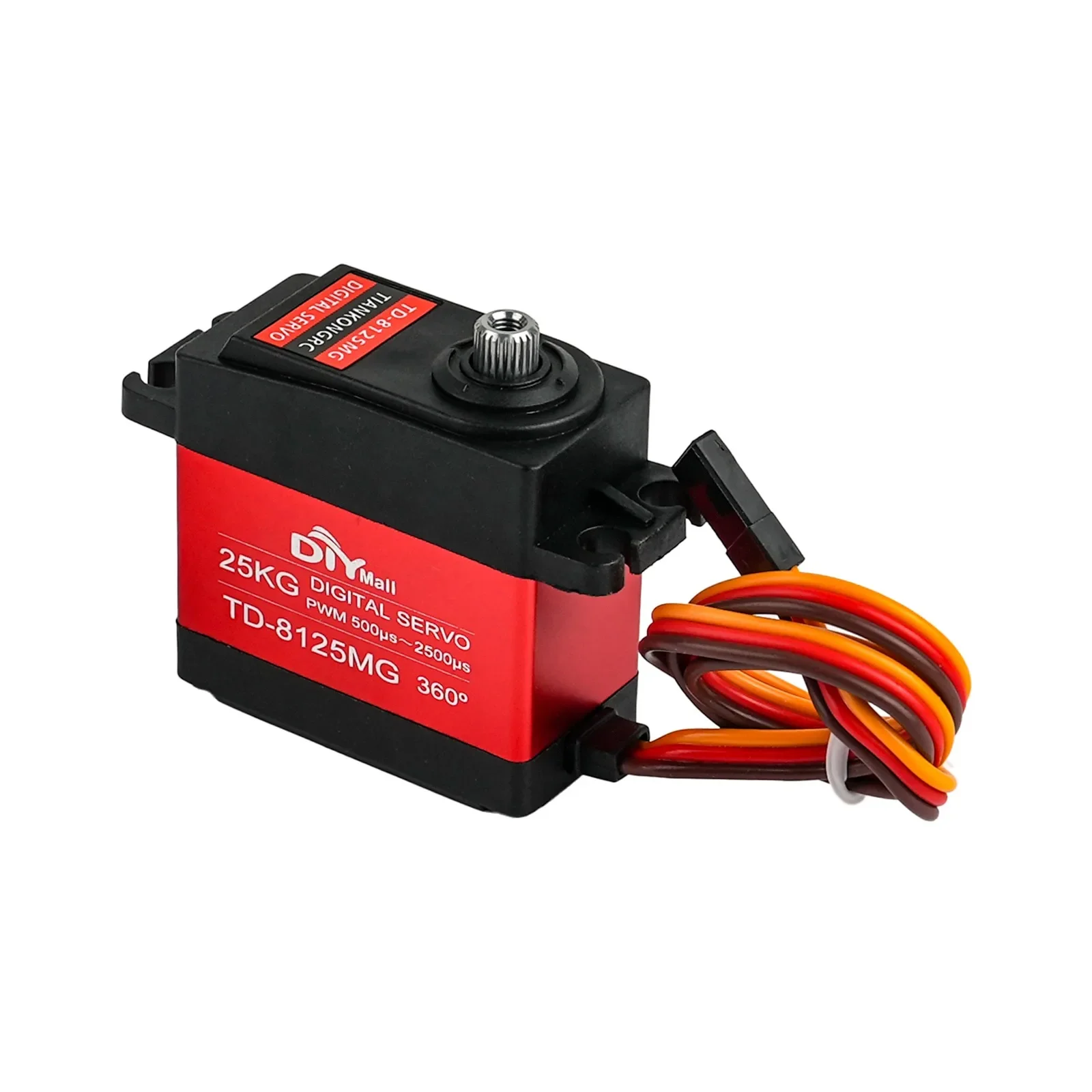 Сервопривод 25 кг, большой крутящий момент, цифровой сервопривод RC, цифровой сервопривод для радиоуправляемого робота-автомобиля (180/270/360 градусов)