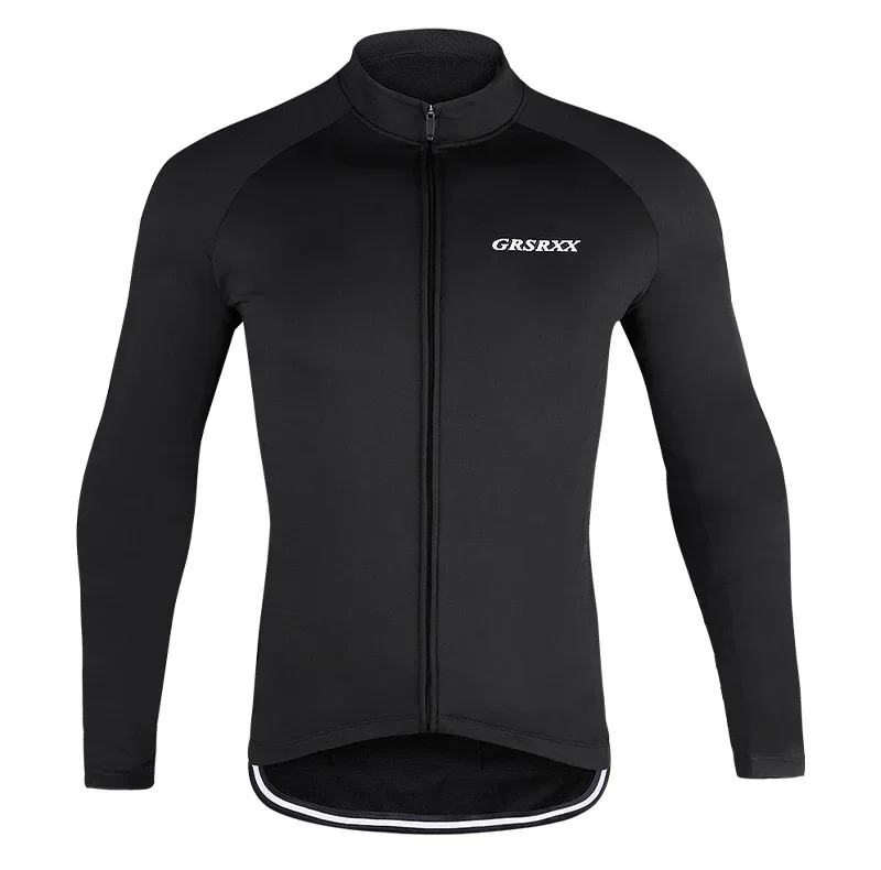 GRSRXX Herren-Fahrradjacke, mit Fleece gefüttert, MBT-Fahrradjacke, Winter-Fahrradtrikot, langärmelig, Winter-Fahrradbekleidung. – Detail 14