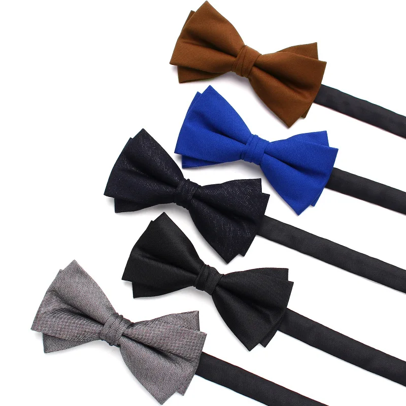 Spot men's bow tie British striped business bow tie fashion version wedding shirt suit bow tie accessories