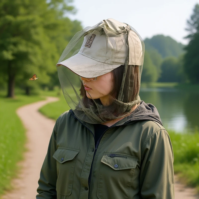 야외 낚시 모자 모기 방충 정원 양봉 모자 캠핑 벌레 방지 메쉬 헤드 네트 얼굴 보호 모자 낚시 모자 네트