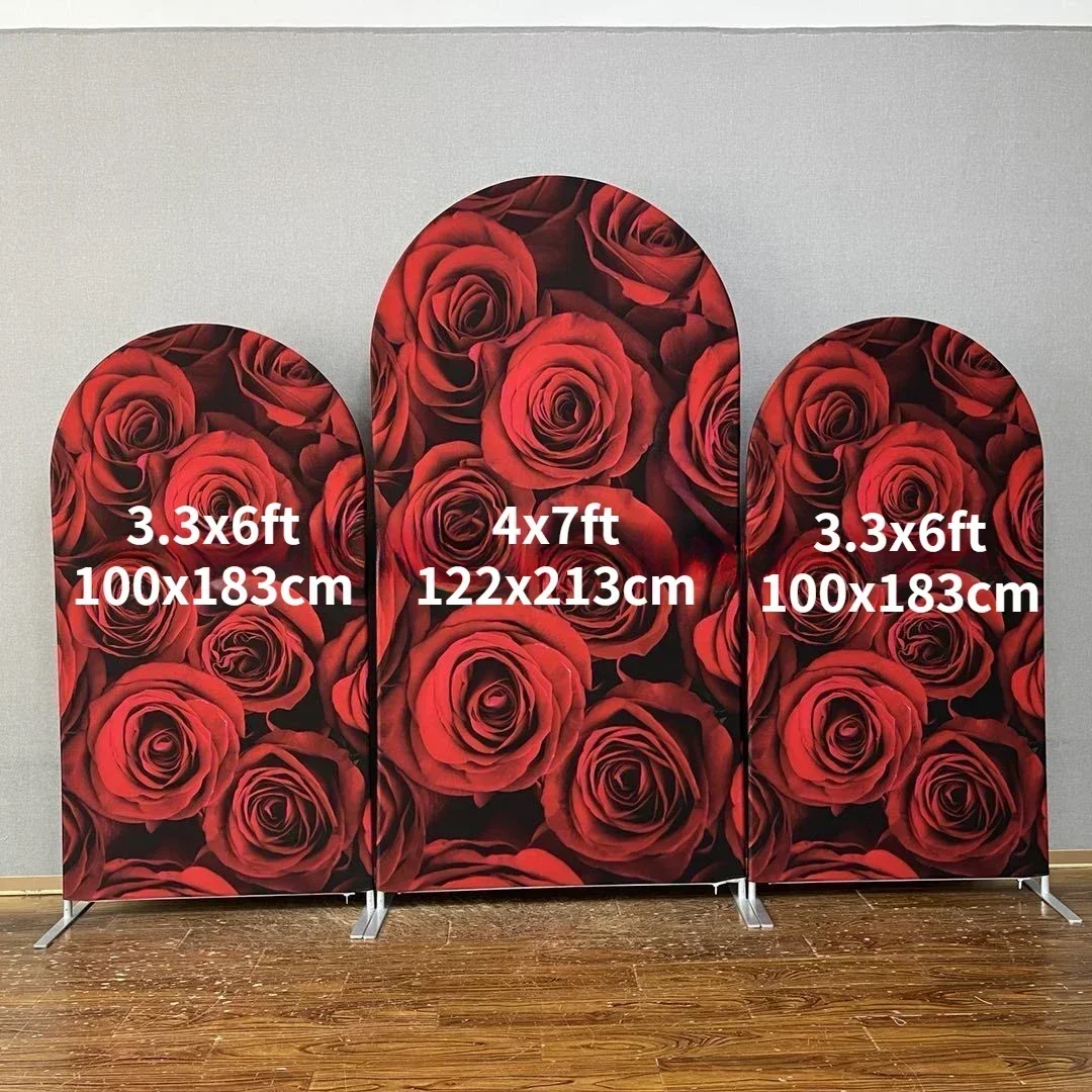 

3 Pcs Arch Backdrop Stand Party Accessories Photography Background Wedding Decoration Customized Double-sided Fabric Covers