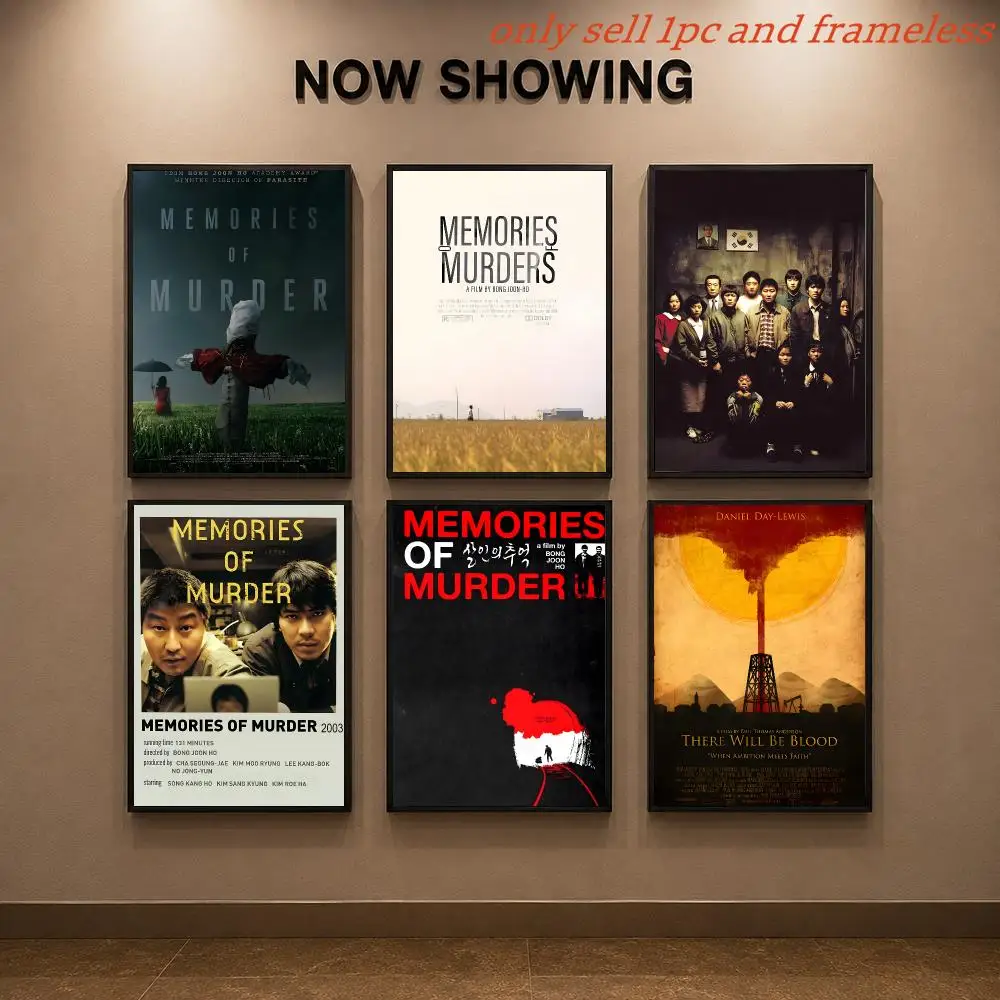 Crime film M-Memories of Murder Poster Painting Prints Wall Art Picture Film Room Home Bar Cafe Decor Mural