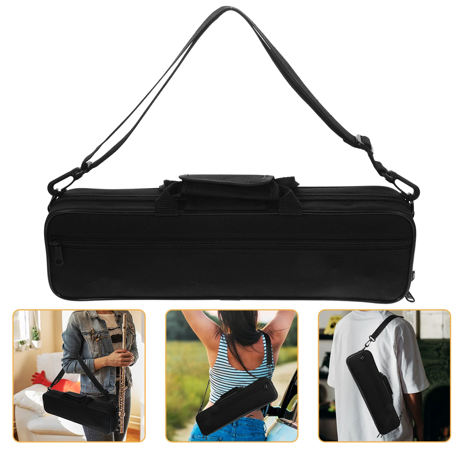 

Simple Flute Bag Waterproof and Wear Resistant for Long Term Use Multi Functional Load Flute Carrying Storage Holder