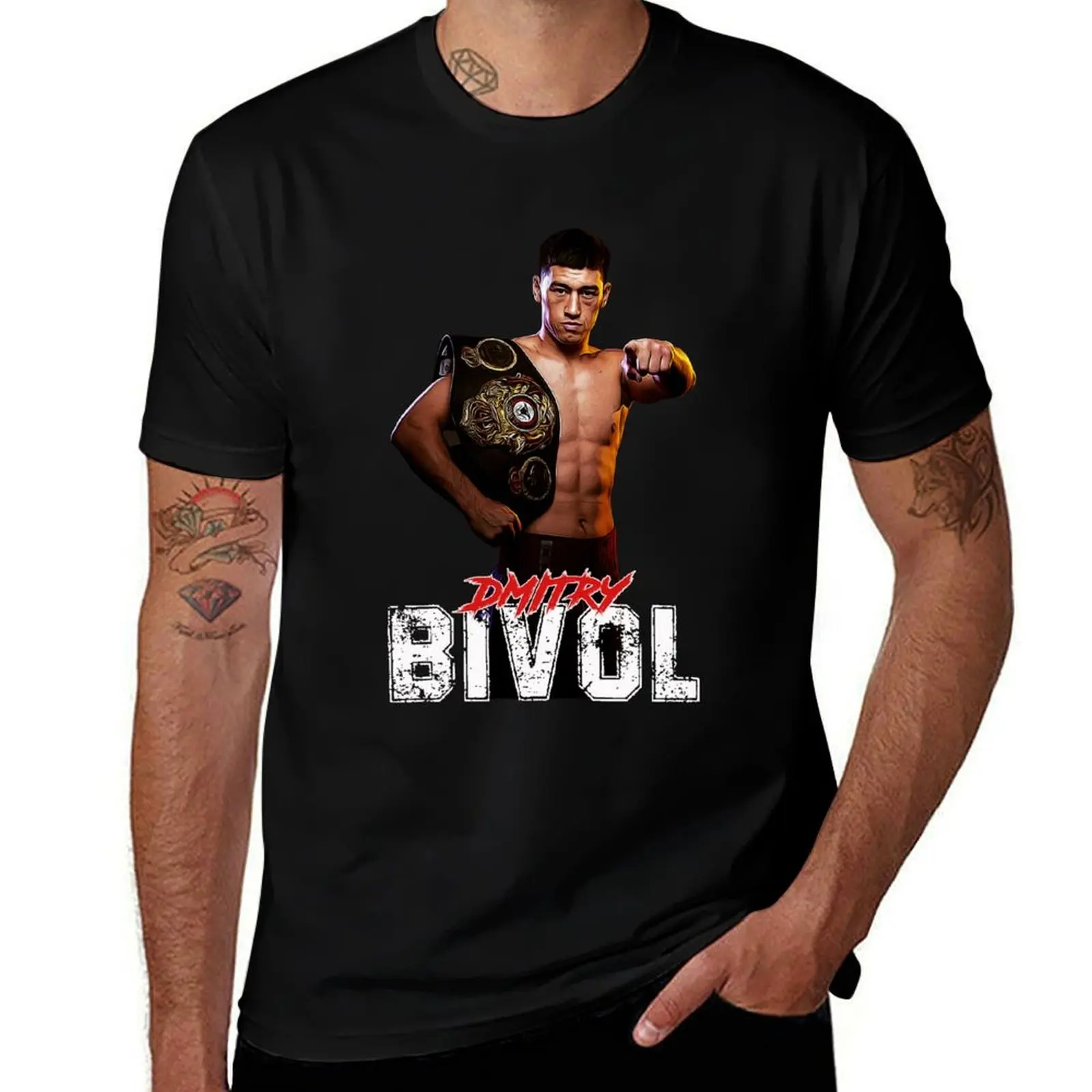 

Dmitry Bivol Artwork T-Shirt t shirt custom print man t shirts high quality luxury brand man t shirt heavy cotton T-shirt