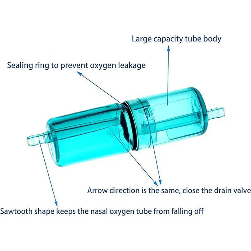 Tubo per inalazione di idrogeno tubo di aspirazione nasale portatile da 2.2 metri tubo di aspirazione tubo di ricambio per concentratore di ossigeno di tipo nasale