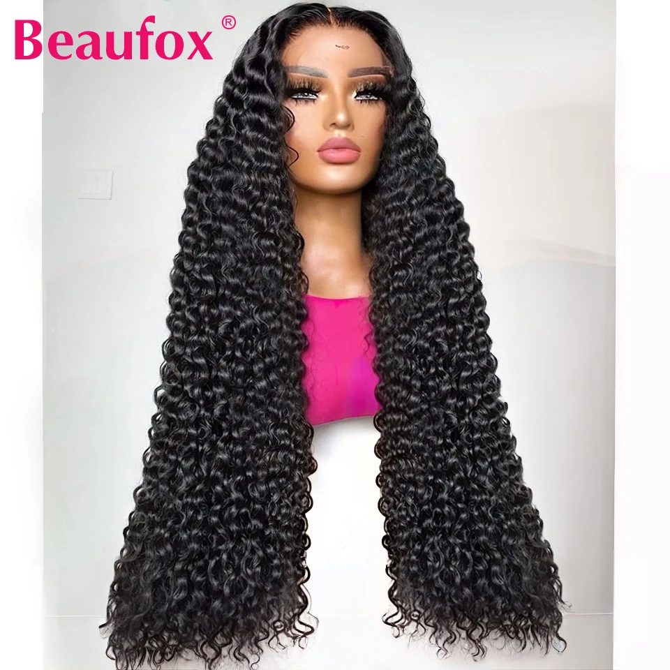 

Парик Beaufox Water Wave 13x4 с кружевной передней частью, из натуральных человеческих волос, без клея, из необработанных бразильских девственных волос категории A+
