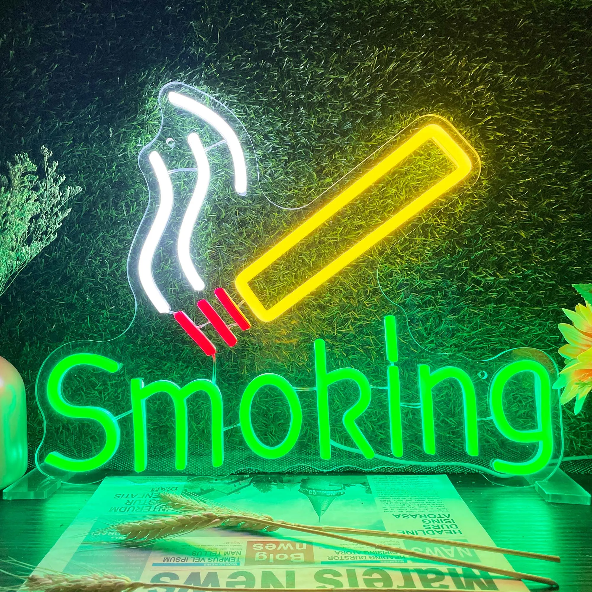 

Smoking Neon Sign LED Light Bar Shop Party Wall Art Hanging Night Light Decoration Colour Luminescence Light