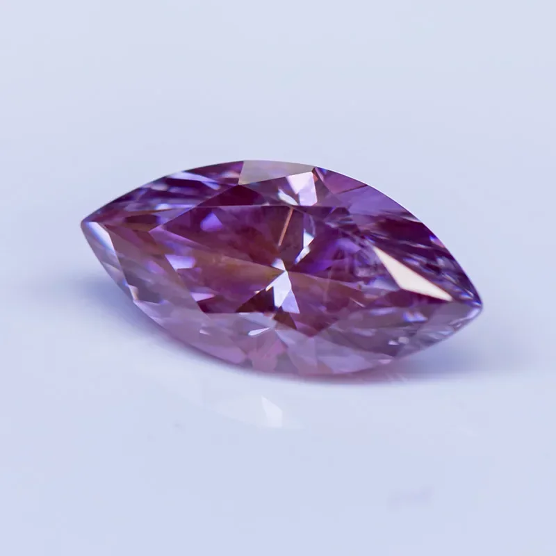 Moissanite Stone Marquise Cut Sakura Pink Color VVS1 with GRA Certificate for Gemstone Charms Advanced Jewelry Making Materials