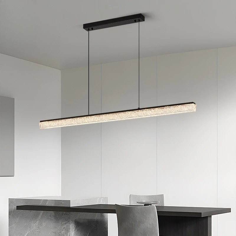 

Modern minimalist restaurant chandelier designer dining table Italian minimalist strip high-end
