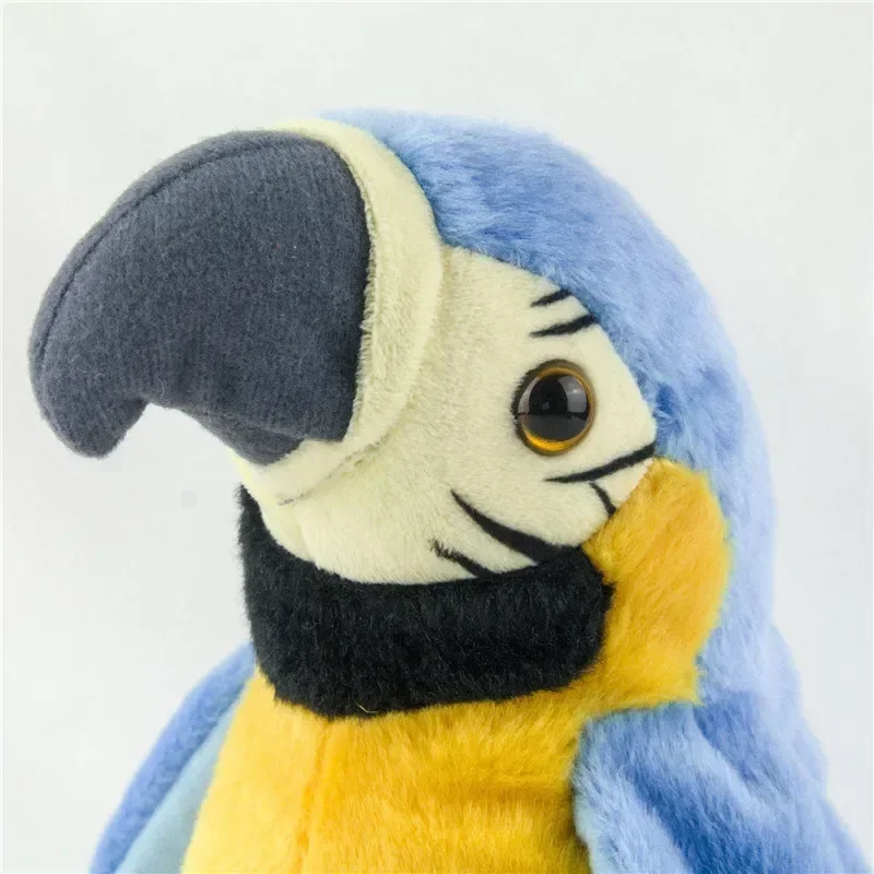 Children Electric Plush Toys Can Learn To Talk Parrot Fan Wings Repeat Reading Tongue Voice Recording Parrot Dolls For Kid Gift