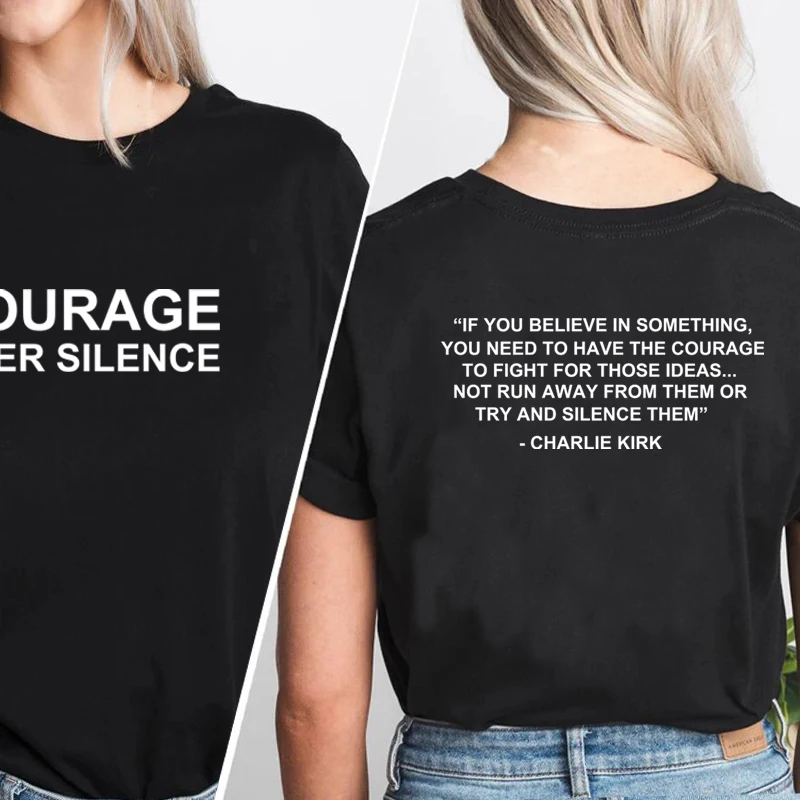 

Charlie Kirk Quote T Shirt Men Women Harajuku Aesthetic T-shirt Casual Cotton Short Sleeve Human Rights Tee Womens Clothing