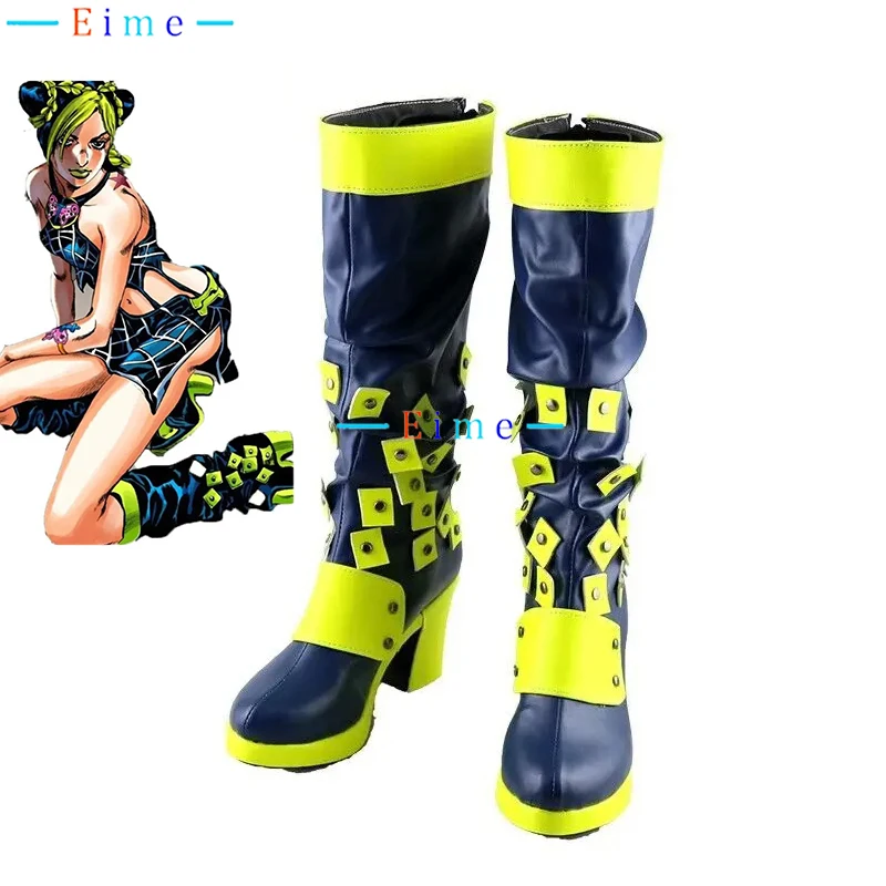 

JoJo Cujoh Kujo Jolyne Cosplay Shoes PU Leather Shoes Halloween Carnival Boots Cosplay Props Custom Made