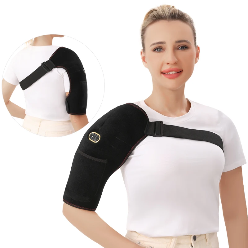 

Heated Shoulder Support Brace 3 Temperature Settings Heating Pad Wrap Vibration Massager for Shoulder Arm Muscle Relaxation