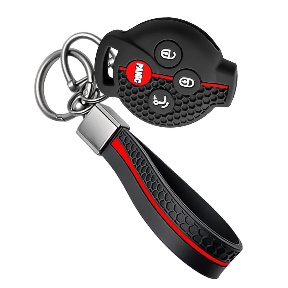 New For Benz Brabus 451 Silicone Car Key Case Cover for Benz Smart 450 City Coupe Cabrio Crossblade Fortwo Roadster K 4 Buttons