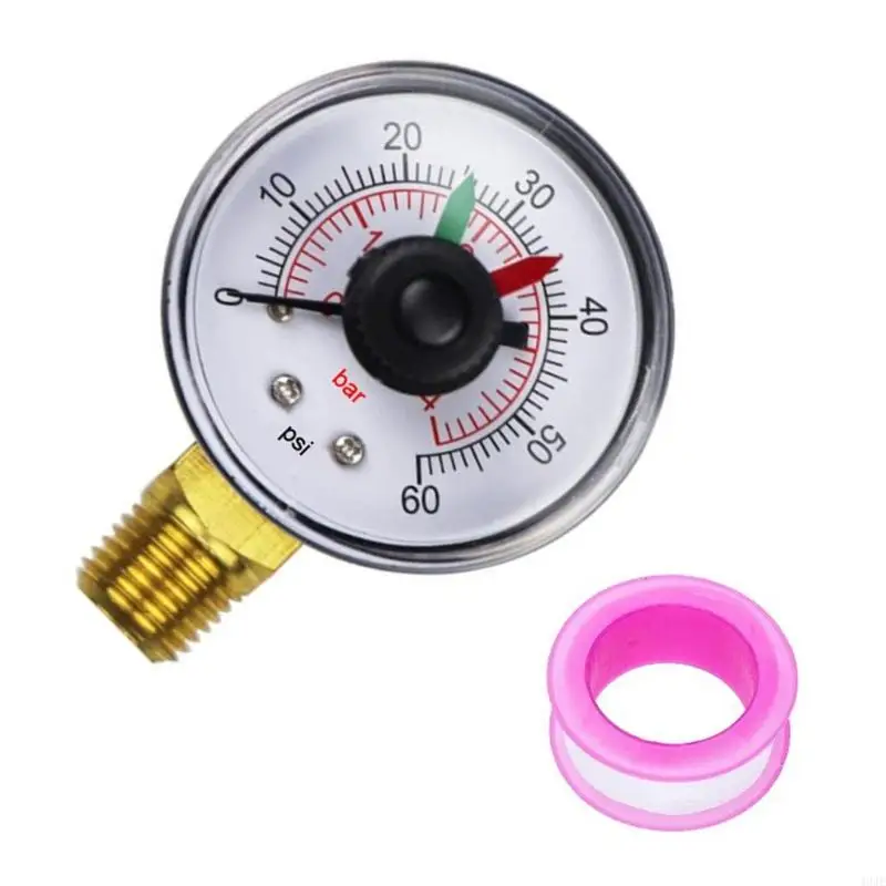 40JE مرشح حوض السباحة مقاييس الضغط 0-60PSI 2 "الطلب مقاييس ضغط حوض السباحة مقاييس الضغط لمرشح حوض السباحة 1/4NPT مركز أسفل جبل