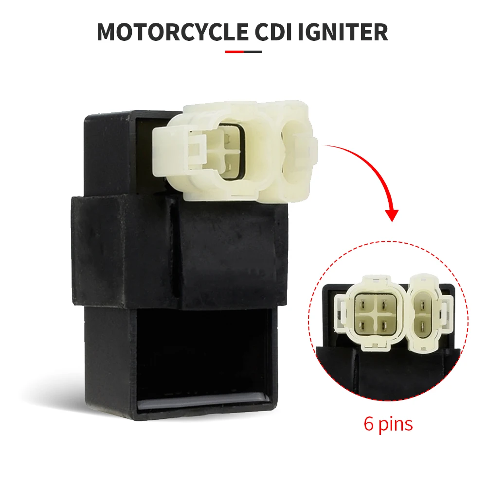 6 Pins Motorcycle Ignition Performance Parts Ignite Unit CDI Racing For GY6 50 125 150CC Moped Scooter ATV Quad Buggy Pit Bike