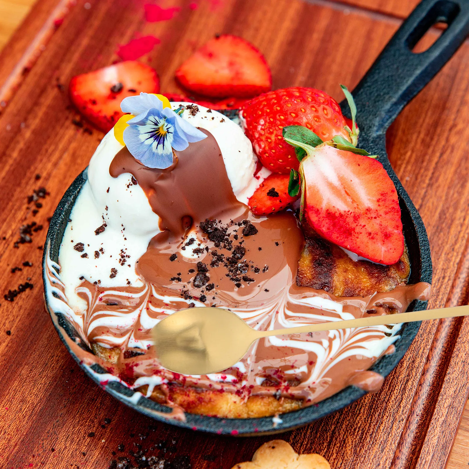 الفولاذ المقاوم للصدأ مقبض طويل ملعقة القرع شكل طرف مدبب لتوابل دقيقة القهوة اثارة الحلوى خلط المطبخ الطبخ