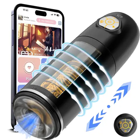 Taza masturbadora masculina automática, 10 modos de rotación de empuje, máquina de mamada de pene de bolsillo, juguete sexual para hombres, suministros para adultos