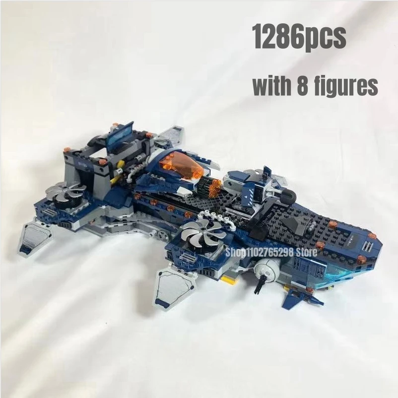 1286pcs Helicarrier Building Blocks Model Fit 76153 Toys for Children Christmas Gift