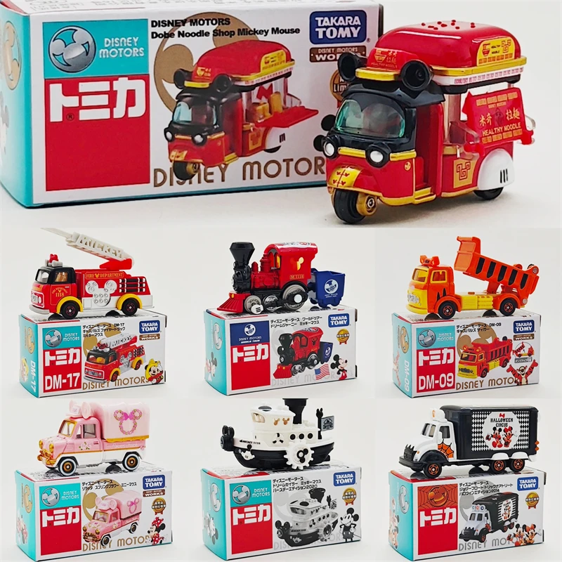 Genuine Tomica Tomica Alloy Car Disney Black And White Mickey Steam Train Model Toy Car Collection Children Birthday Gifts