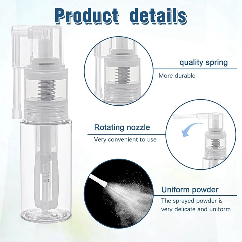 シラミ-透明なグリッタースプレー,多目的スプレーボトル,プラスチックスプレーボトル,50ml, 2個