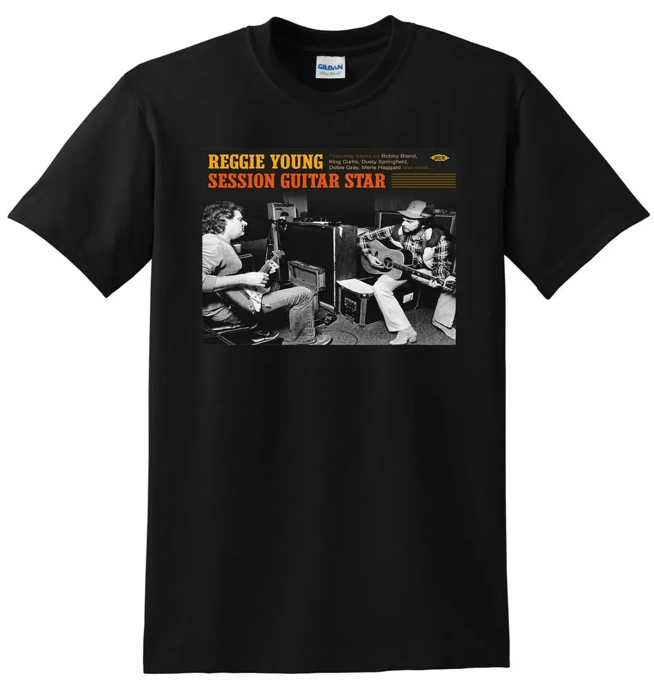 REGGIE YOUNG T SHIRT session guitar star vinyl cd cover SMALL MEDIUM LARGE XL High Quality 100%Cotton Short Sleeve