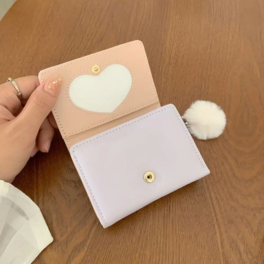 Carteiras curtas com padrão de coelho fofo cor sólida porta-moedas com vários slots porta-cartões de grande capacidade para mulheres