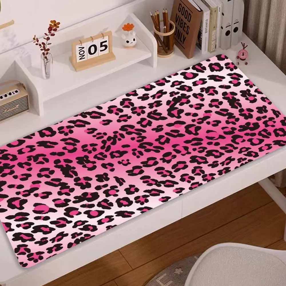 

Leopard Print Mousepad girl pad Keyboards Mat Rubber Gaming mousepad Desk Mat Size for large Edge Locking Game Keyboard Pad