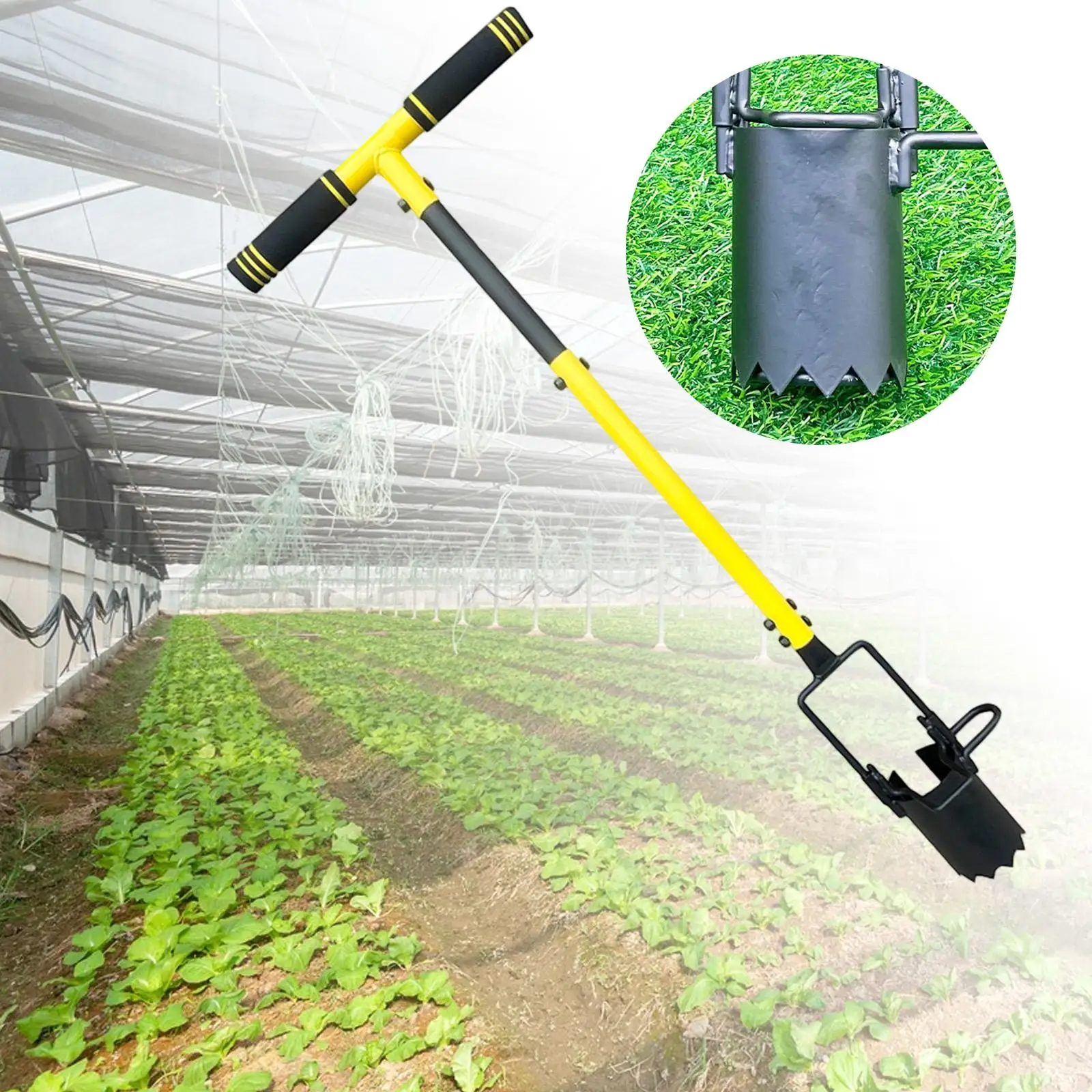 Portable Bulb Planter with Detachable Design for Garden Tool Kit Seedling Transplant and Deep Hole Digging Outdoor