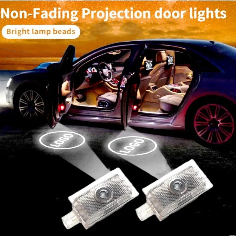 

2PCS LED Car Door Courtesy Light Welcome Logo Lamp For Chrysler 300 300C 300S 2005-2024 Auto Interior Decoration Accessories