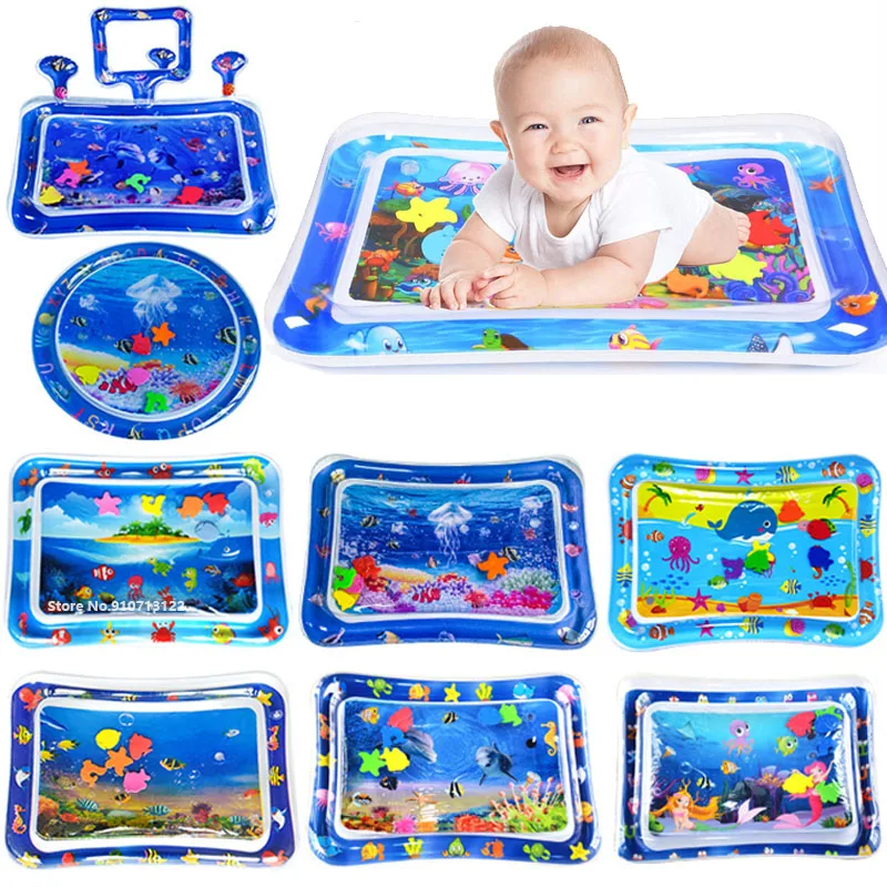 Inflatable Tummy Time Activities Water Mat for Baby Infants and Toddlers Fun time Play Activity Baby's Stimulation Growth Game