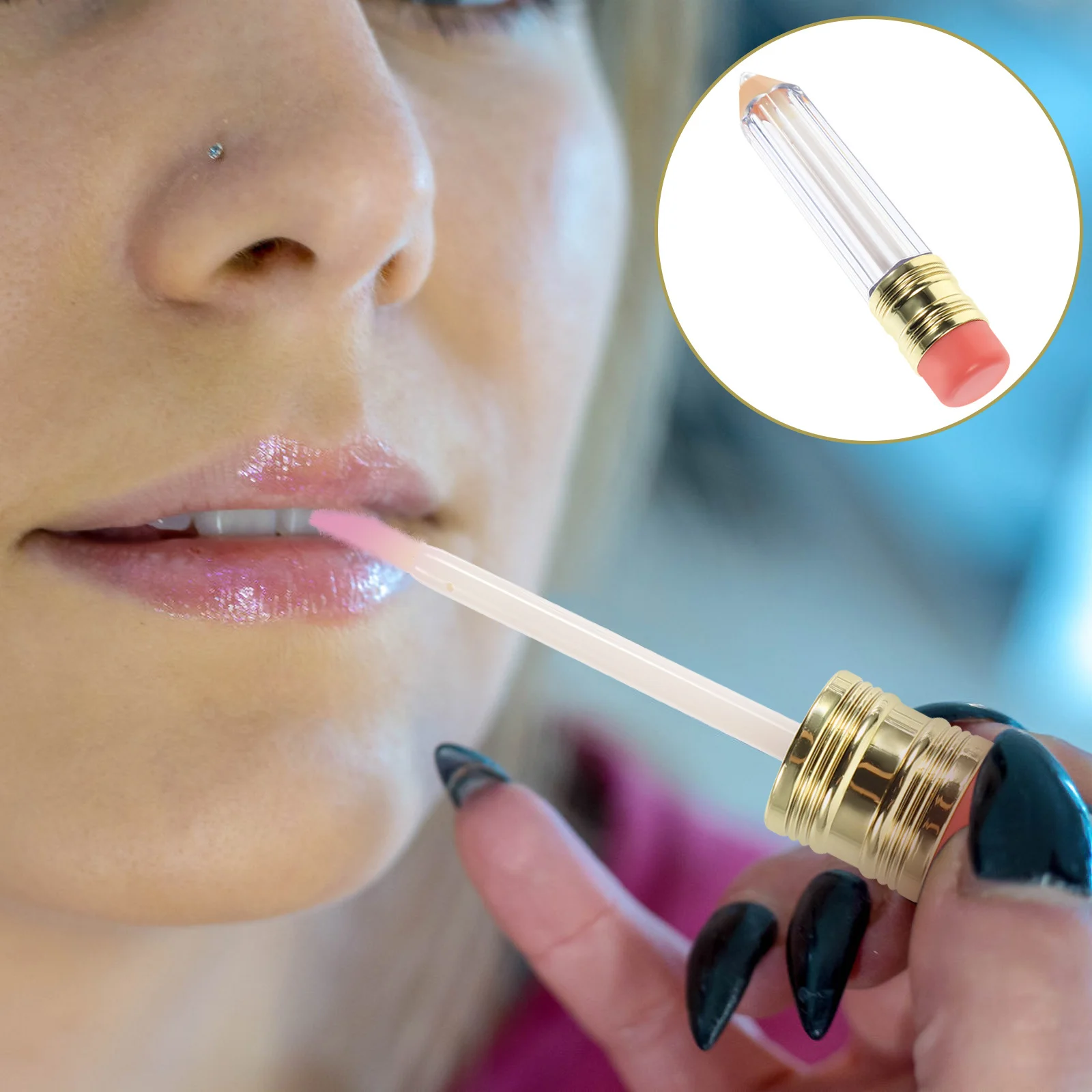 12 tubi per lucidalabbra contenitori vuoti a forma di matita trasparente riutilizzabili per balsamo per labbra fai da te olio tubo riutilizzabile formato da viaggio