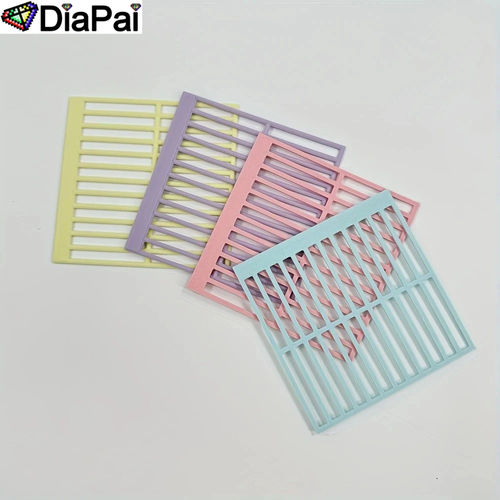 DIAPAI 4 teile/satz Diamant Malerei Hilfs Werkzeug Lineal Dot Bohrer Ausrichtung Lineal Geeignet Platz/Runde Bohrer Stickerei Kunst DIY