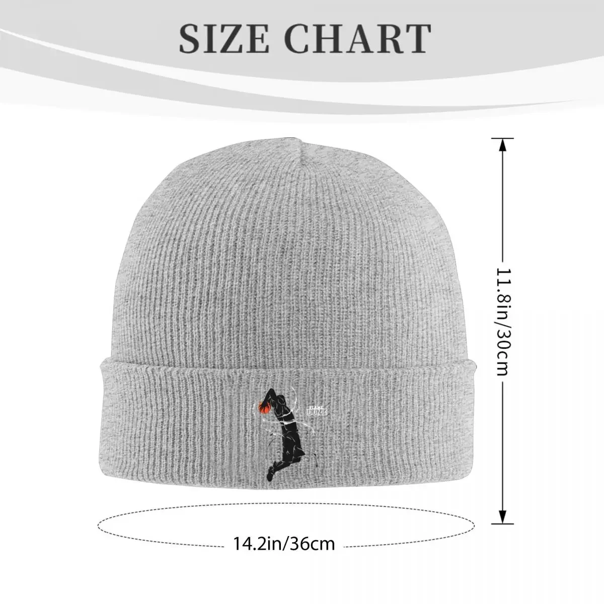 Basketball Slam Dunk Flame Knitted Hat Beanies Winter Hat Warm Fashion Sakuragi Hanamichi Cap for Men Women Gift