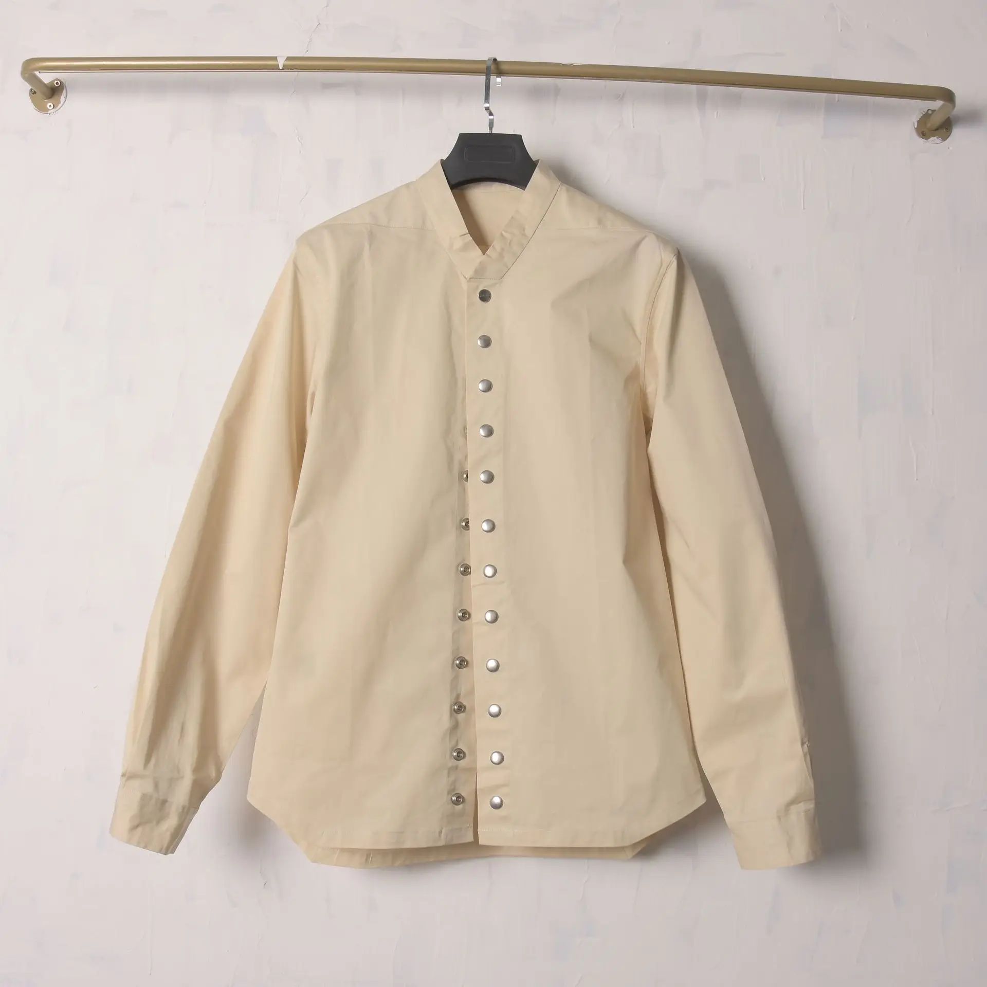 

High Street Beige Fashion Shirt Men's Casual Comfortable Breathable Shirts Tops Men's Clothing Y2k Clothes