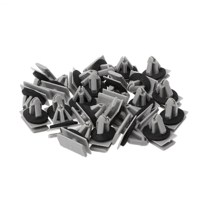 25 Pcs for fender Rocker Moulding Clips With Sealer for Ford Explorer Car Fender Rivet Fastener Clips Plastic Hole Car Bumper Re