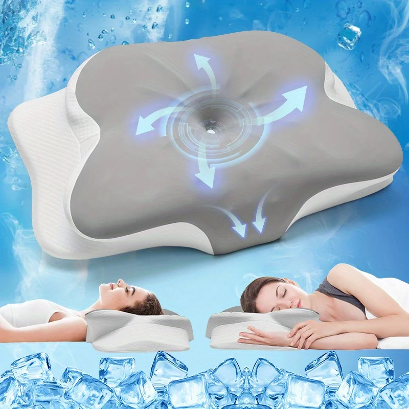Cervical Neck Pillow for Sleeping Pillow Contour Memory Foam Pillows for Back, Side Sleeper Pillows
