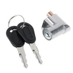 Ignition Switch Battery Safety Lock Universal Battery Chager Mini Lock With 2 Keys For Motorcycle Electric Bike Scooter E-bike