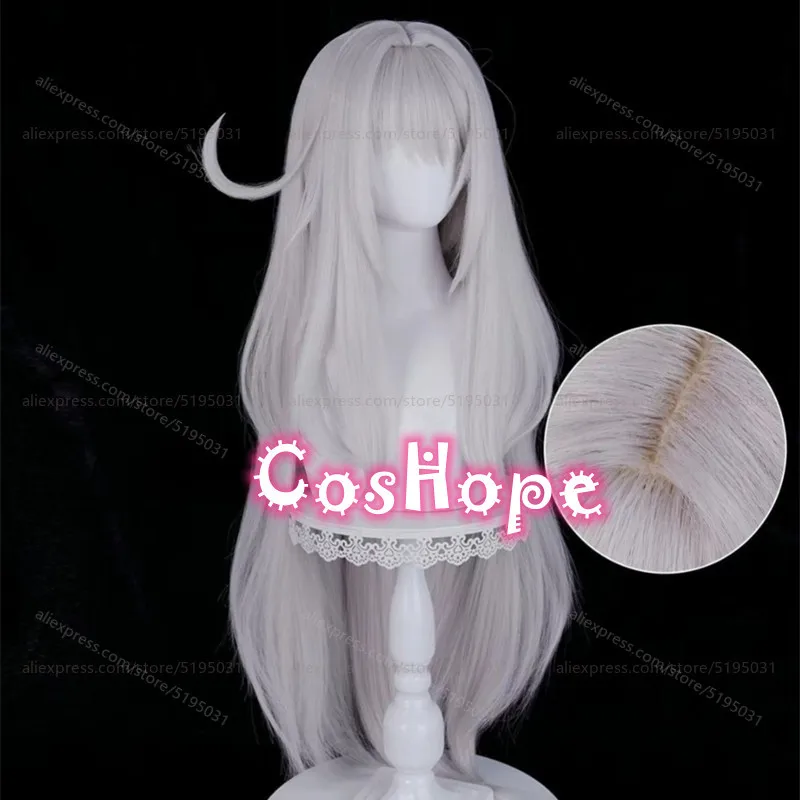 Ronova 코스프레 가발 98cm 긴 회색 핑크 가발 코스프레 애니메이션 내열성 합성 가발 할로윈 카니발 파티 의상