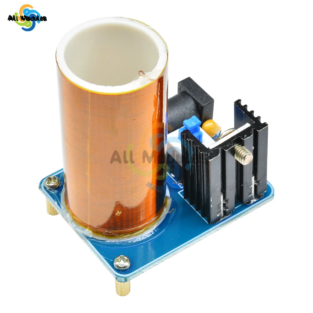 5PCS Electronics Kit Mini Tesla Coil Diy Kit Electronics BD243 Mini Tesla Coil Kit Magic Props DIY Parts Empty Lights Technology