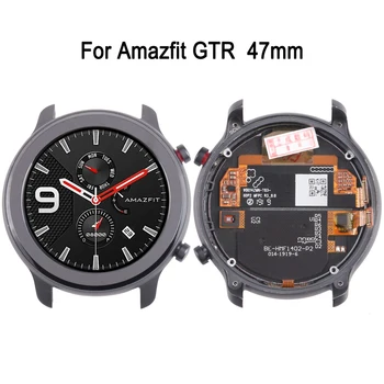 Amazfit GTR 용 AMOLED 스크린, 프레임 및 디지타이저 포함 시계 디스플레이, 전체 조립 교체 부품, 1.39 인치, 47mm, A1901