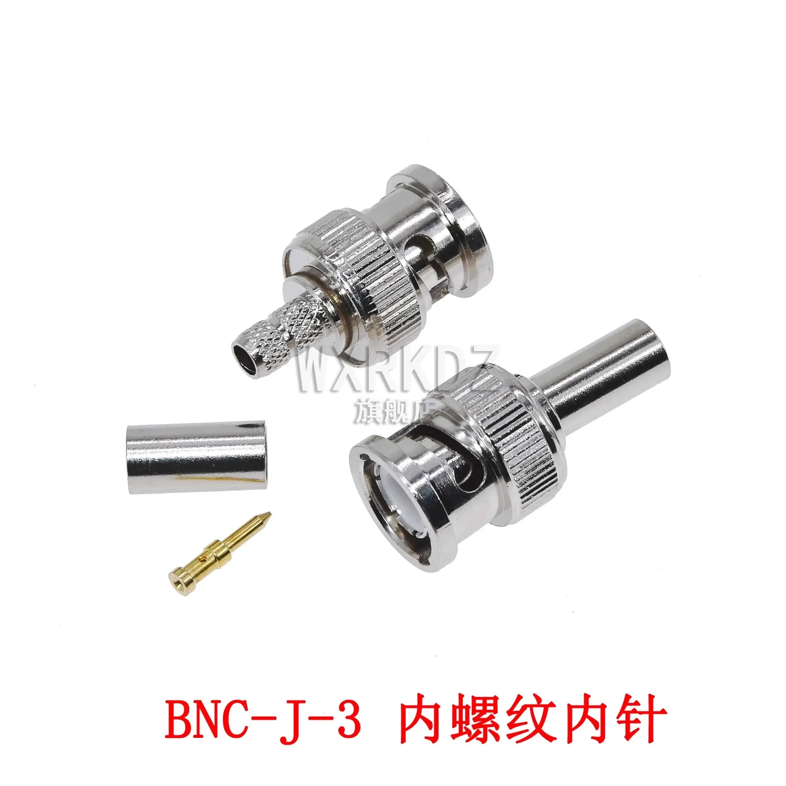 100pcs BNC Plug Crimp Connectors for RG58 RG-58 Coax Male ADAPTER connector RF connector