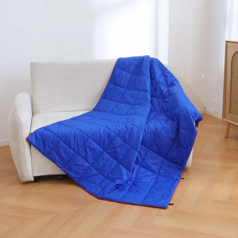 Outdoor Camping Down Cotton Cape Quilted Shawl Blanket Outdoor Camping Home Napping Warm Gravity Blanket