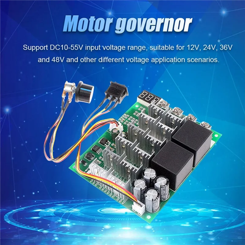 A14M 2X DC 10-55V 100A Motor Speed Controller PWM HHO RC Reverse Control Switch With LED Display