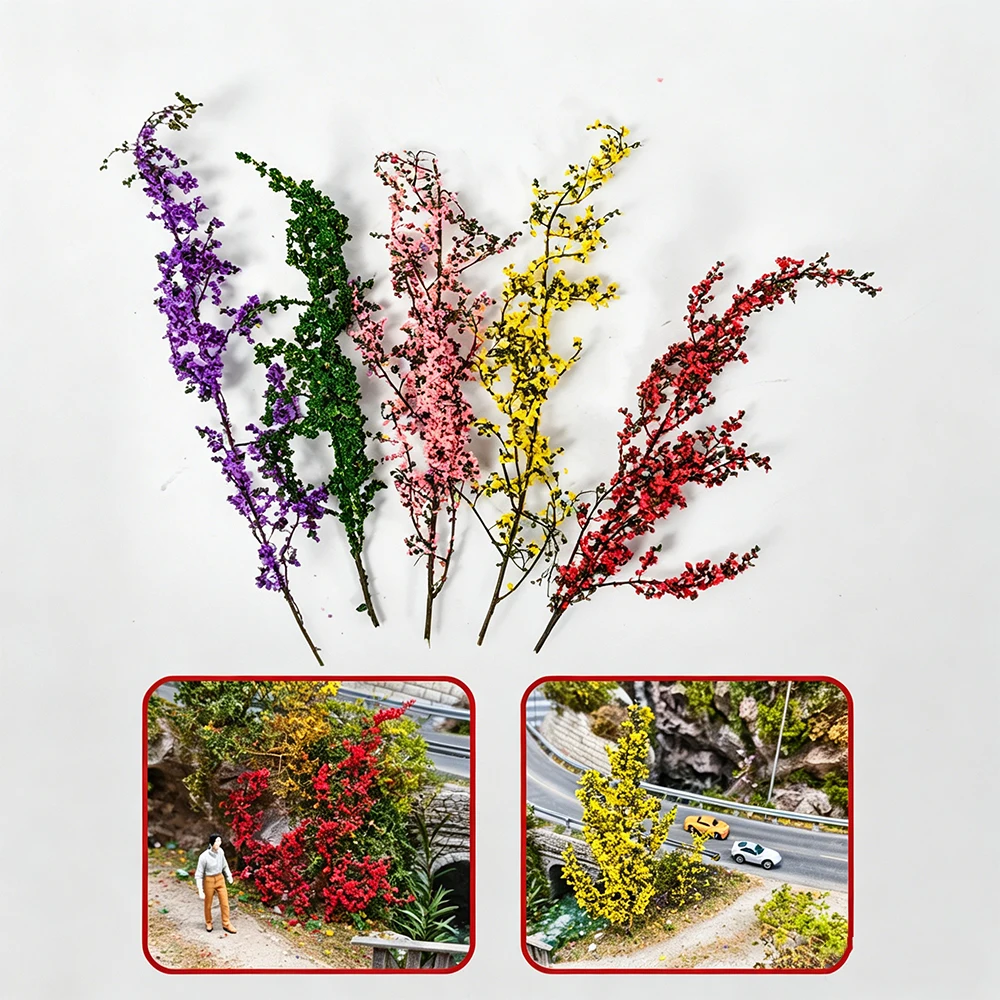 

DIY Miniature Colorful Shrubs Model Bushes Realistic Spiny Saltbush For HO/N Scale Railway/Garden/Farm Landscape Diorama 1 box
