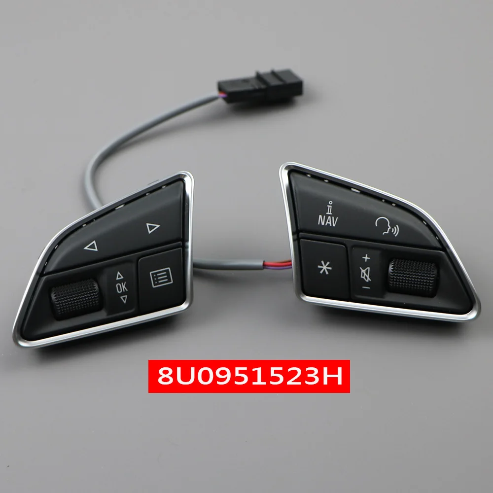 8U0951523H Set Genuine Multifunction Steering Wheel Control Switch Buttons Supports Shift Paddle For Audi A1 8X A6 A7 C7 Q3 8U
