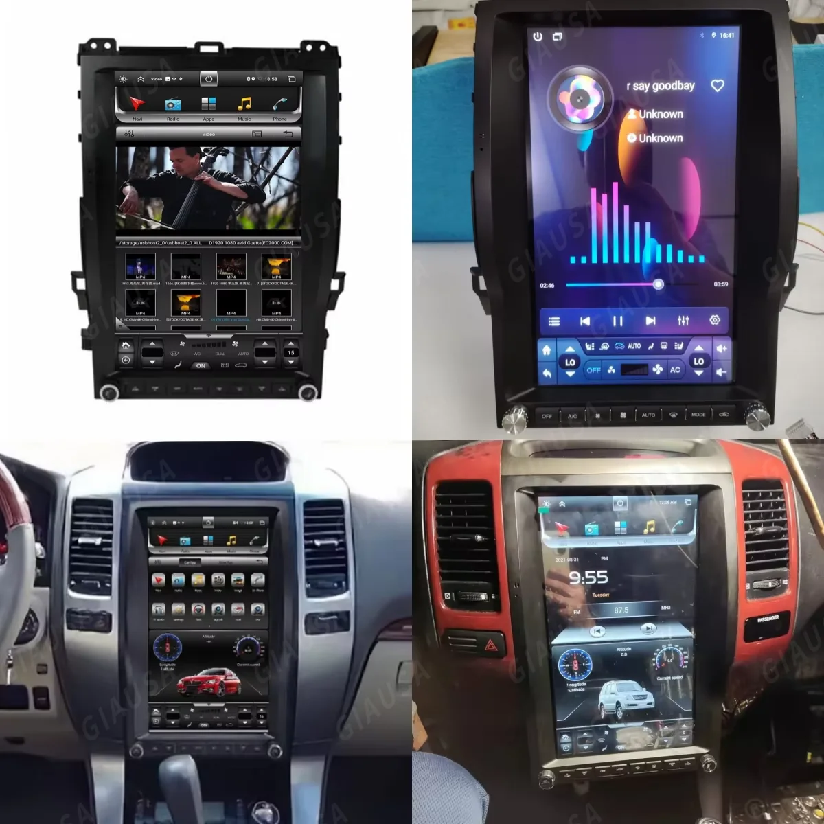 Radio táctil con pantalla Android 13,6 pulgadas para Toyota Land Cruiser Prado 120/Lexus GX470 2002-2008 reproductor Multimedia de navegación GPS para coche