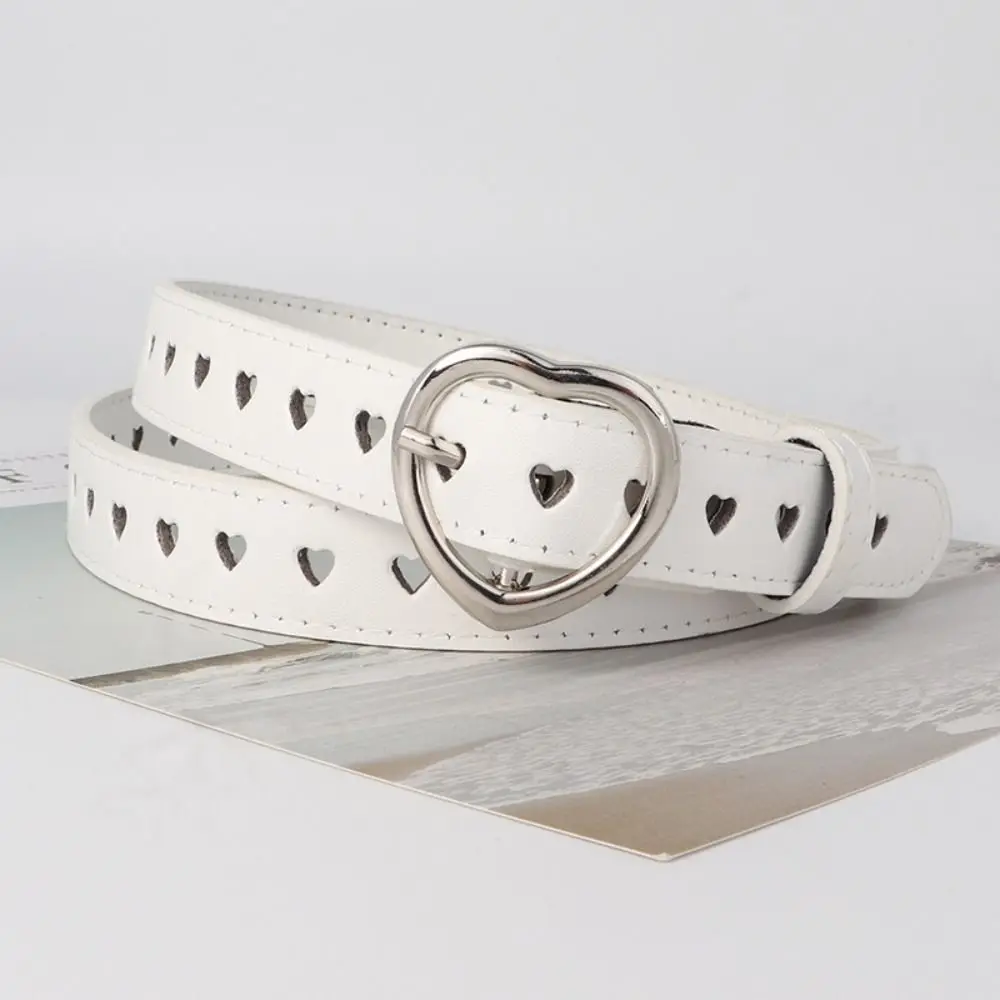 Cinturones con ojal de corazón a la moda, cinturones con forma de corazón de amor, hebilla gótica Punk, pretina Hip Hop Y2k para mujer y hombre