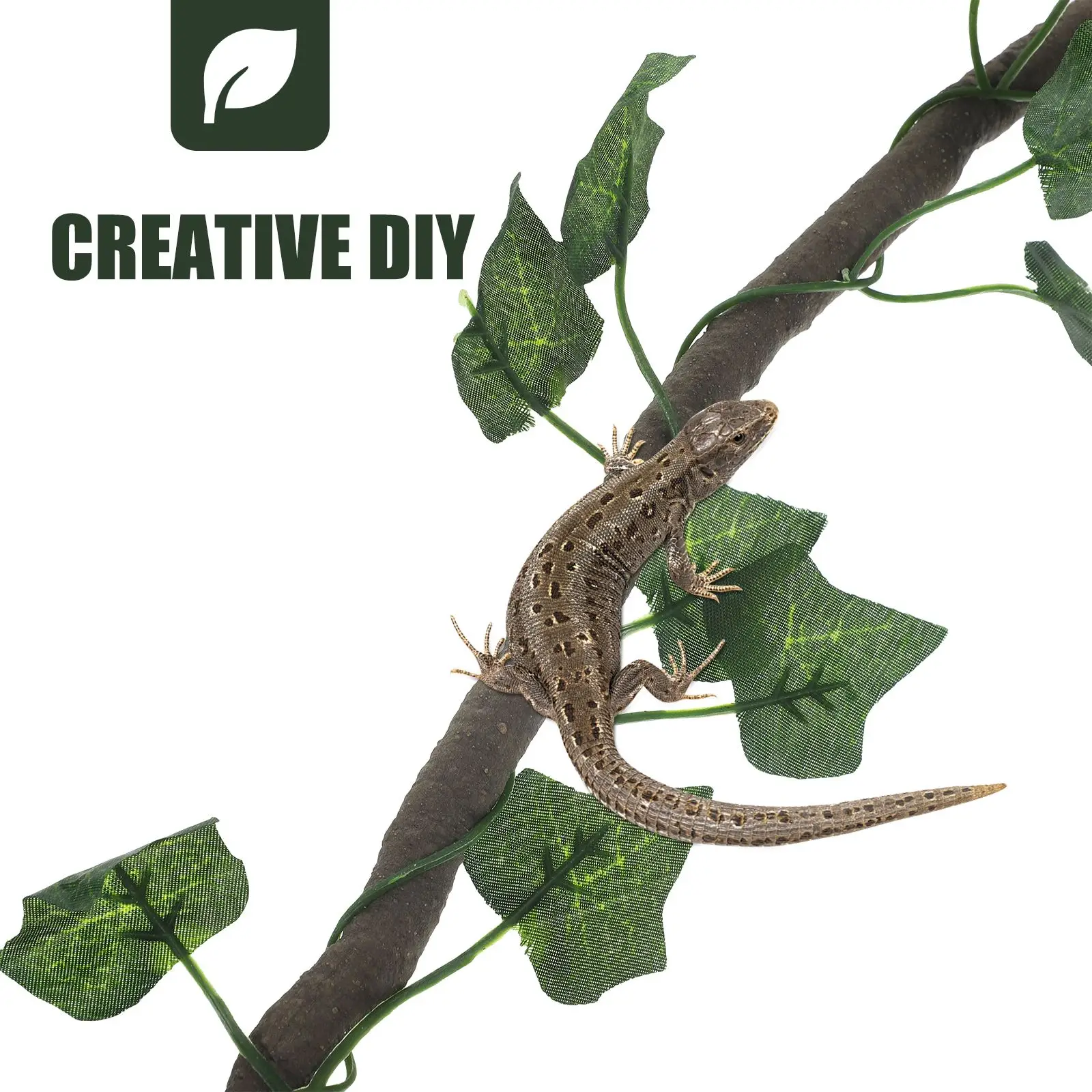 Jungle Vines Artificial Ivy Leaf Pet Habitat Decor with Suckers and Ivy Leaf for Lizard Frogs Snakes and More Terrarium 2025 NEW